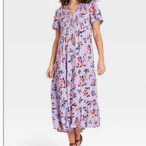 (L)- Knox Rose Sweet Lilac Lavender Floral Dress